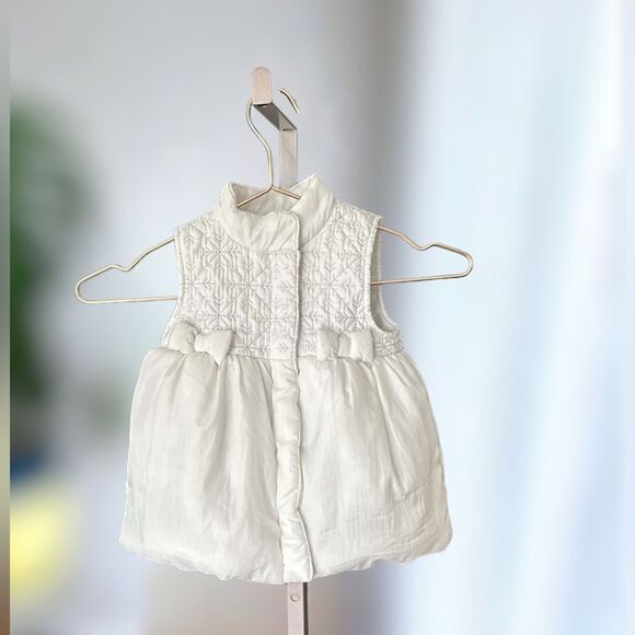 Cynthia Rowley Baby Infant Toddler Bow Winter Snow Puffer Vest Size 24 Months - Picture 5 of 13